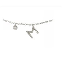 Collier Mirco Visconti Femme Iniziali in Or blanc Z600/M - Z600/M